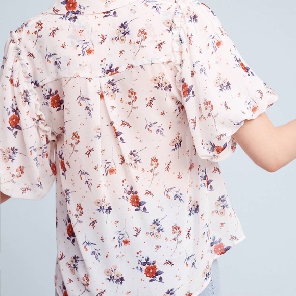 Anthropologie Maeve Dellaroe Floral Button-down size S - Picture 11 of 12